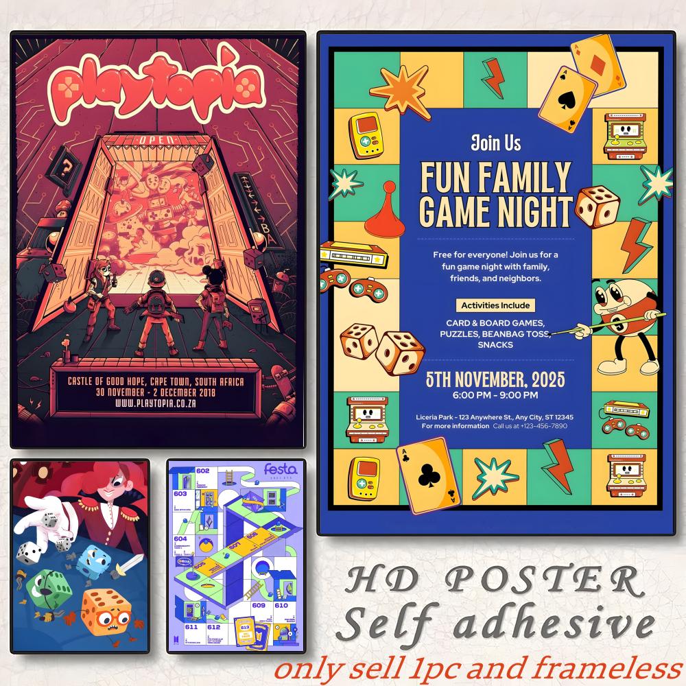 Board Game Film - Affiche murale de jeu de société