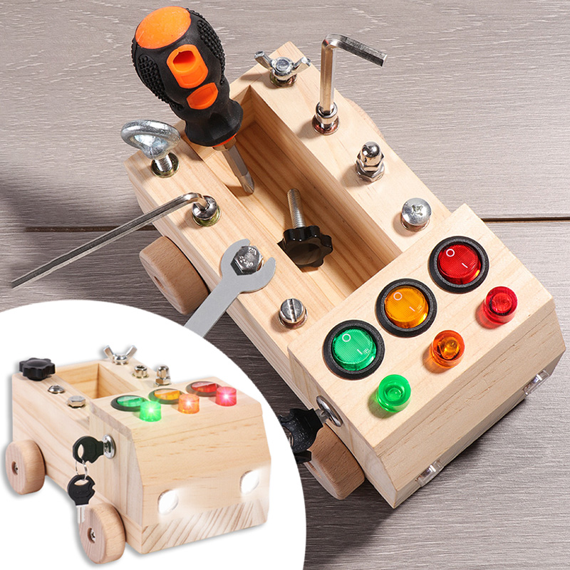Board Game Box - Planche en bois Montessori, jouets sensoriels,